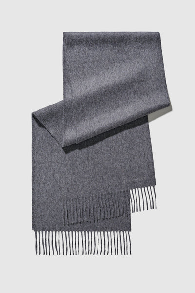 GREY BABY ALPACA CLASSIC SCARF