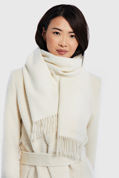 IVORY BABY ALPACA CLASSIC SCARF