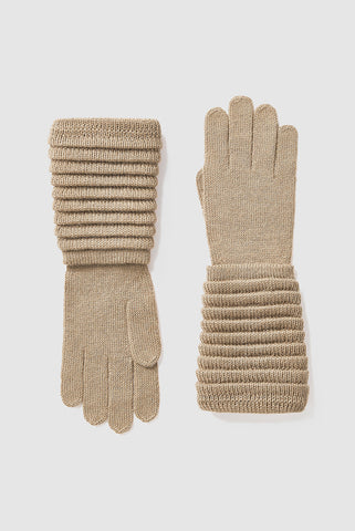 SENTALER Ribbed Gloves- Camel