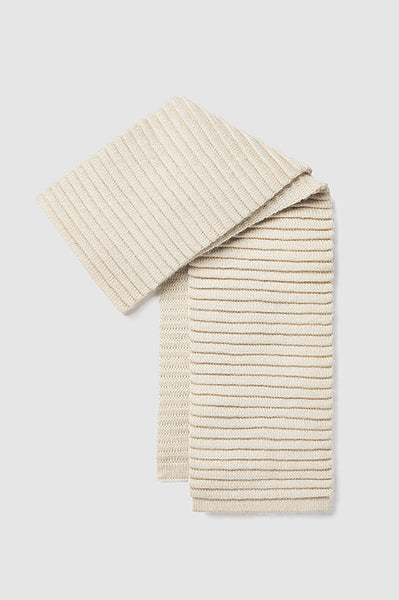 IVORY ADULT RIBBED SCARF
