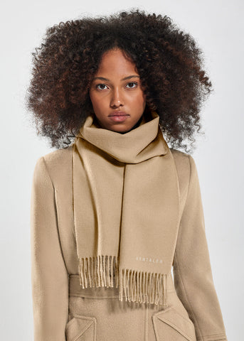 SENTALER CAMEL BABY ALPACA CLASSIC SCARF