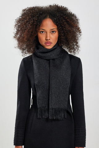 SENTALER CHARCOAL BABY ALPACA CLASSIC SCARF