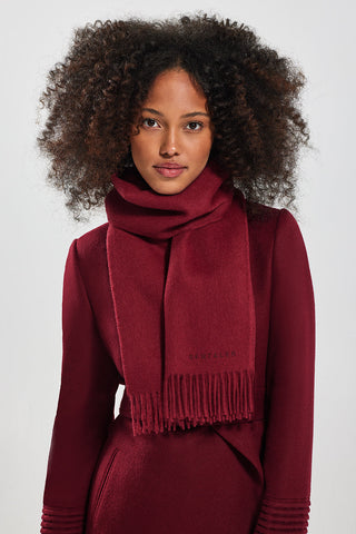 SENTALER GARNET RED BABY ALPACA CLASSIC SCARF