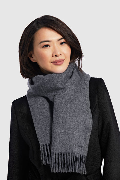 GREY BABY ALPACA CLASSIC SCARF
