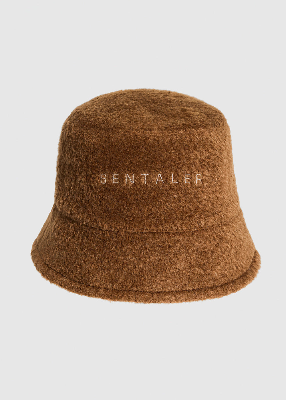 SENTALER Bouclé Alpaca Bucket Hat - Caramel Café