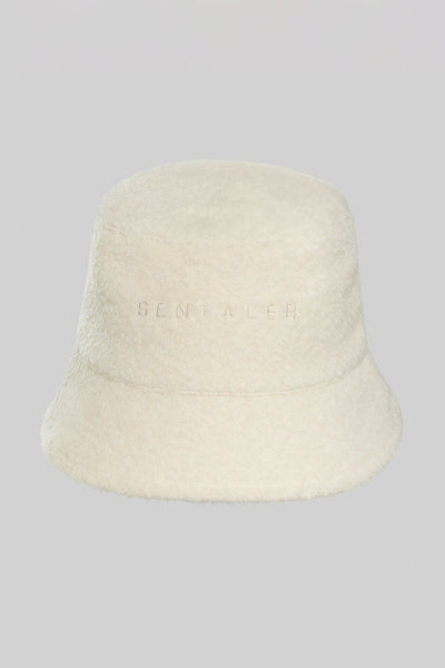 IVORY BOUCLÉ ALPACA BUCKET HAT